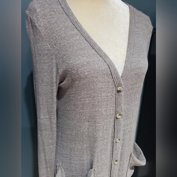 Free People Beach Ribbed Up Maxi Cardigan Sweater Size Large - Picture 7 of 13